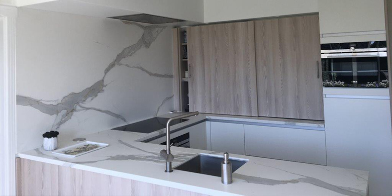 Keuken met marmerlook